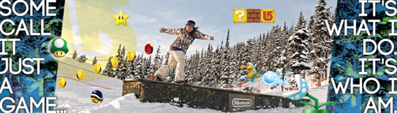 burton snowboards life as a videogame ad